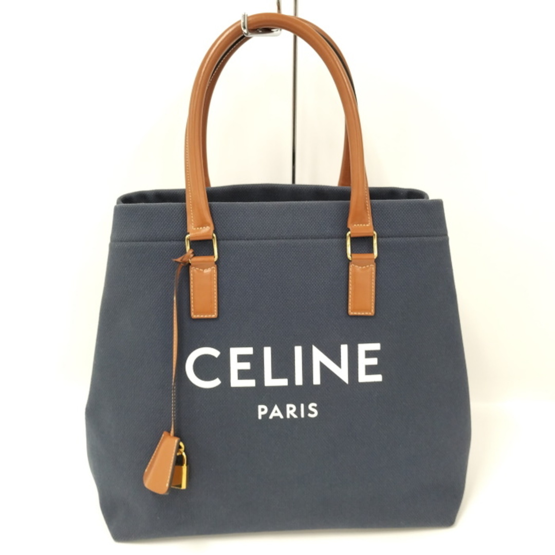 celine - CELINE ニュー ホリゾンタル カバ トートバッグ キャンバス