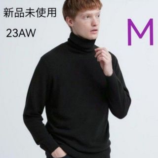 ユニクロ(UNIQLO)の新品未使用 ユニクロ カシミヤタートルネックセーター ブラック Mサイズ(ニット/セーター)