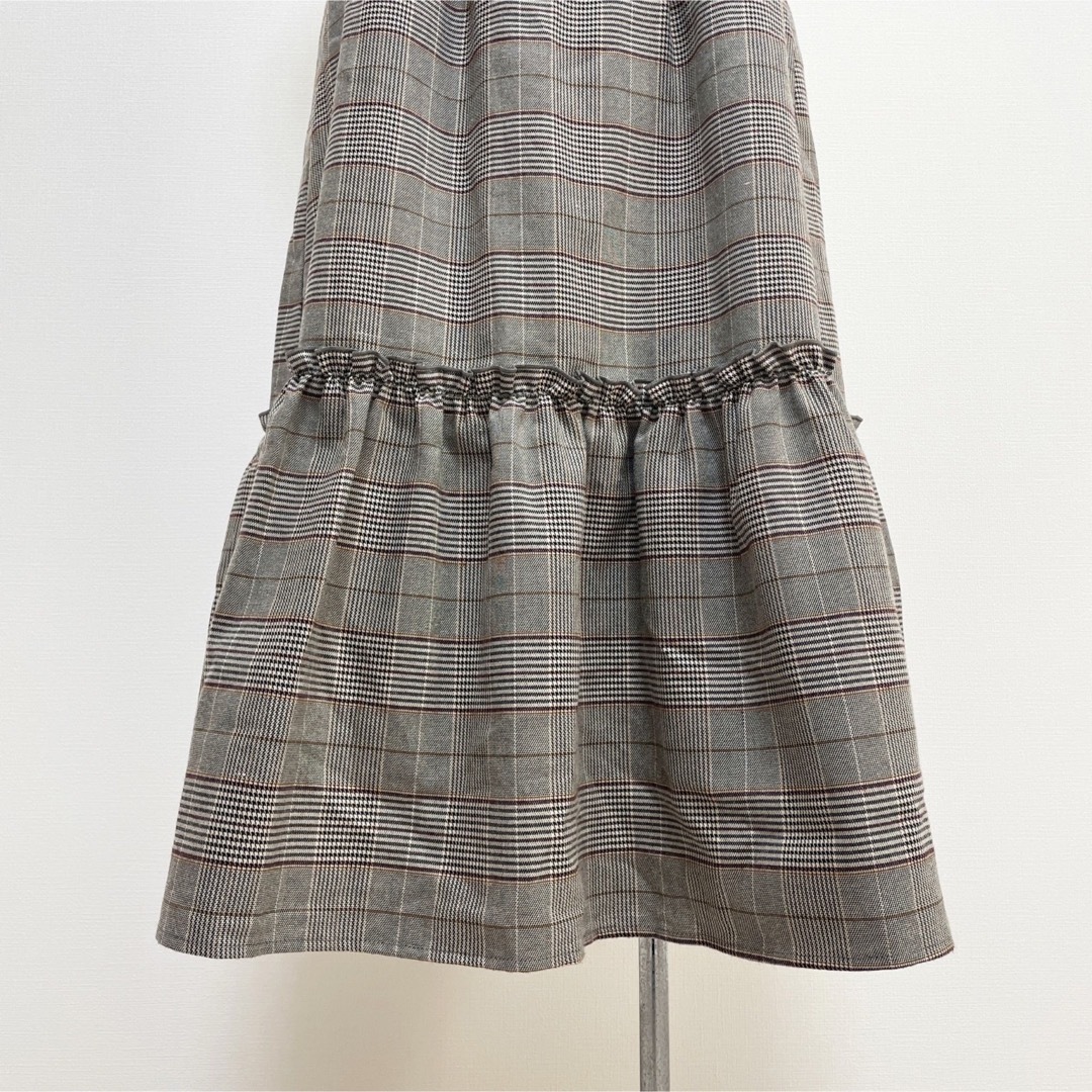 axes femme(アクシーズファム)のaxes femme 合皮サス付ハイウエストスカート グレンチェック 量産型 レディースのスカート(ロングスカート)の商品写真