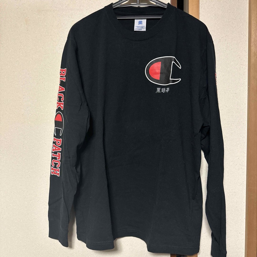 Tシャツ/カットソー(七分/長袖)BLACKEYEPATCH×Champion✨コラボロンT✨ブラック L