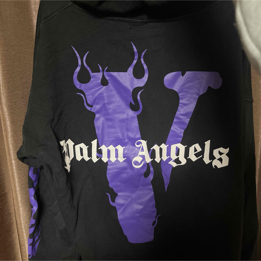 vlone × palmangels ロゴプリント　プルオーバーパーカーメンズ