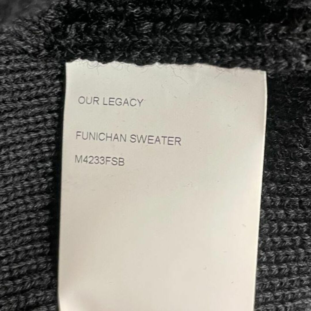 Maison Martin Margiela(マルタンマルジェラ)のOUR LEGACY FUNICHAN SWEATER ドライバーズニット 黒 メンズのトップス(カーディガン)の商品写真