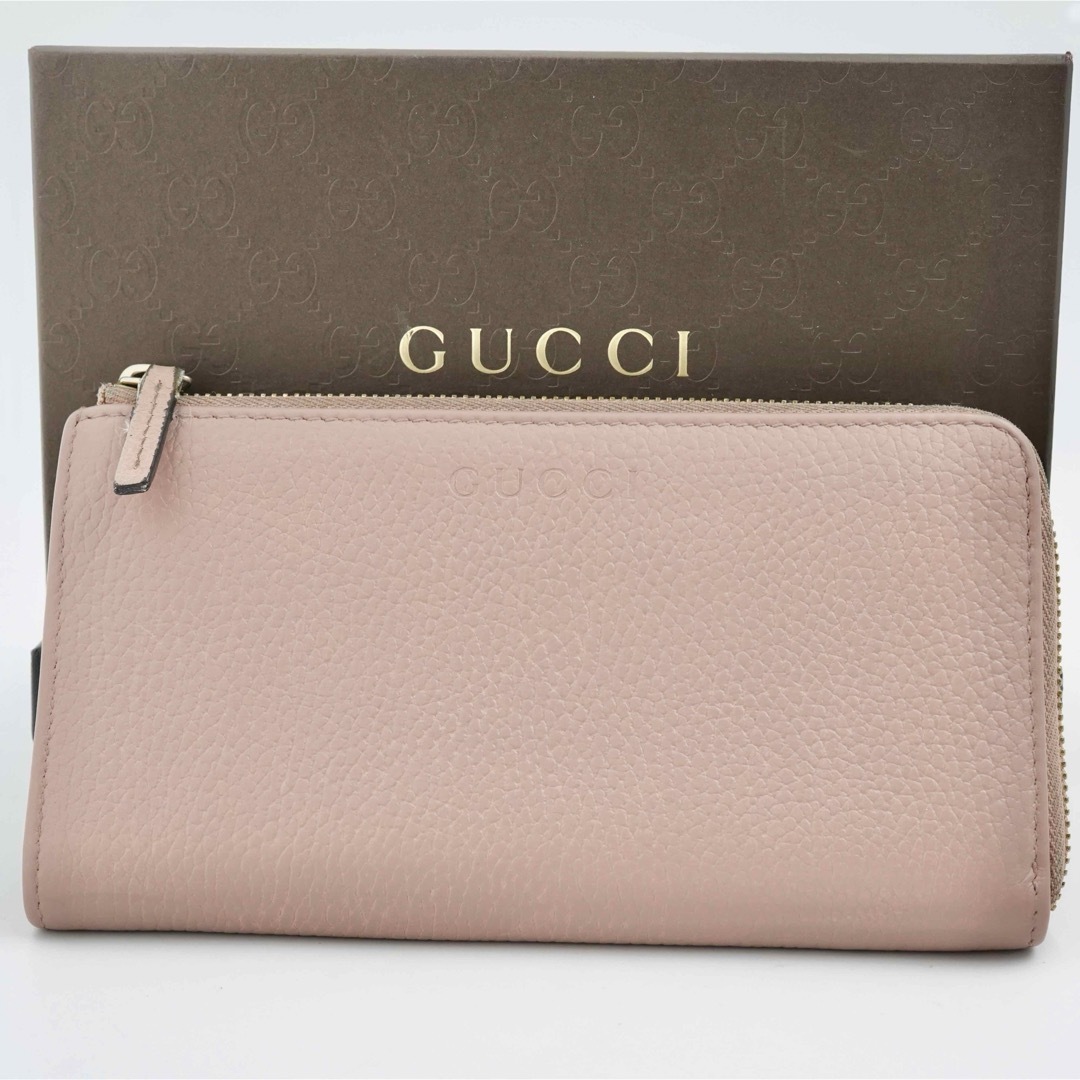 Gucci(グッチ)の【美品】GUCCI  長財布　L字ファスナー　ピンク　332747 レディースのファッション小物(財布)の商品写真