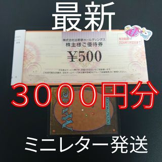 ヨシノヤ(吉野家)の吉野家　株主優待　3000円　+ｍｔｇカード１枚(シングルカード)