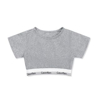 シーケーカルバンクライン(ck Calvin Klein)のMODERN COTTON LINE EXT 半袖Tシャツブラレット　グレー　S(Tシャツ/カットソー(半袖/袖なし))