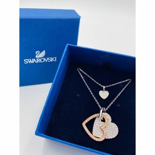 スワロフスキー(SWAROVSKI)の★SWAROVSKI★ ネックレスセット ハート ラインストーン シルバー 箱付(ネックレス)