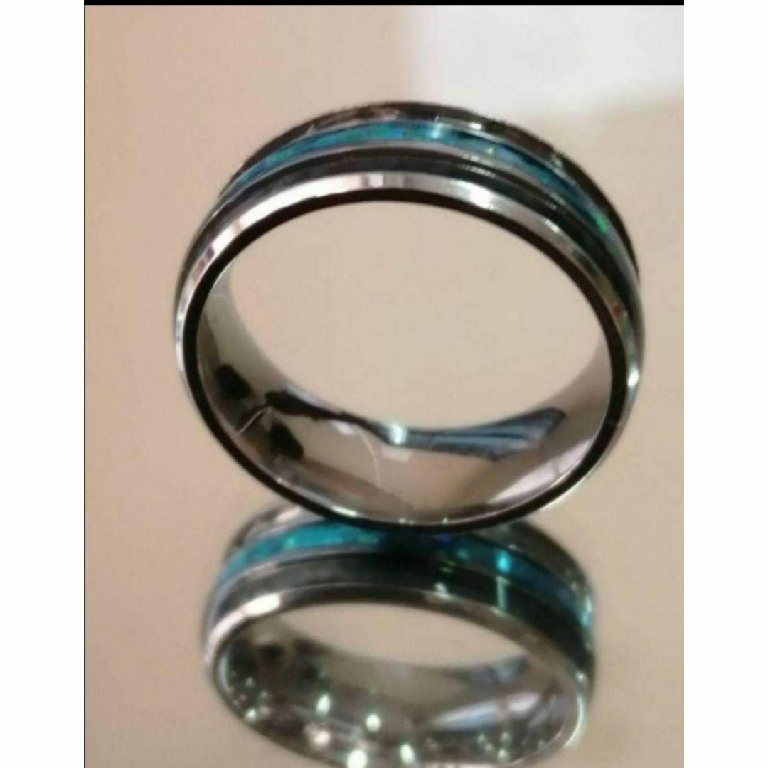 【SALE】リング メンズ アクセサリー シルバー ブルー 指輪 20号 メンズのアクセサリー(リング(指輪))の商品写真