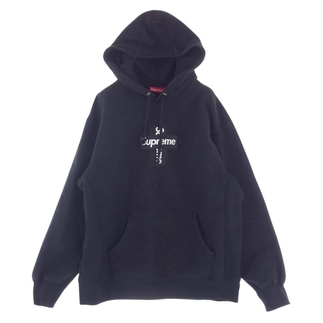 約52cm着丈Supreme シュプリーム パーカー 20AW Cross Box Logo Hooded Sweatshirt クロス ボックスロゴ フーデッド スウェット シャツ プルオーバー パーカー ブラック系 M