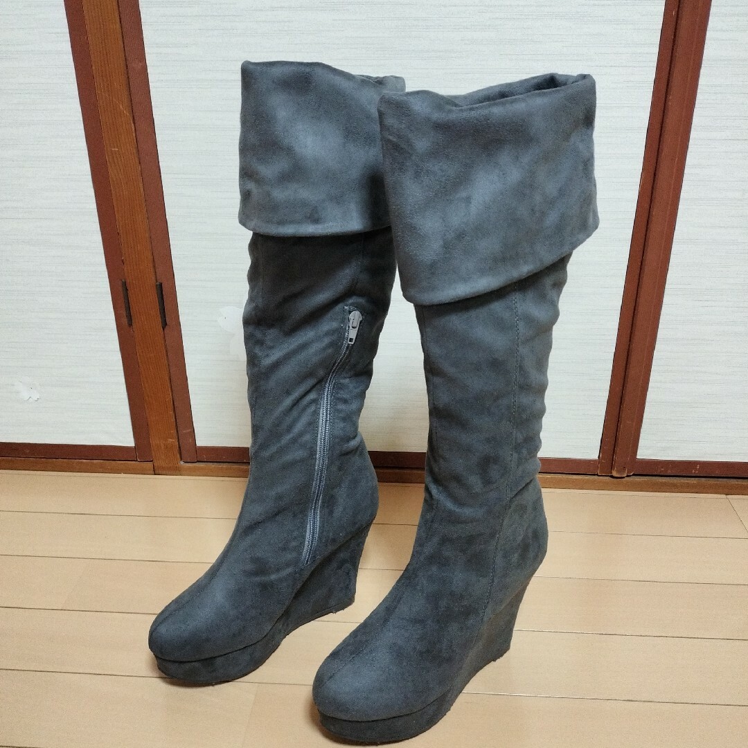 値下げ★ニーハイブーツ☆Ｍサイズ レディースの靴/シューズ(ブーツ)の商品写真