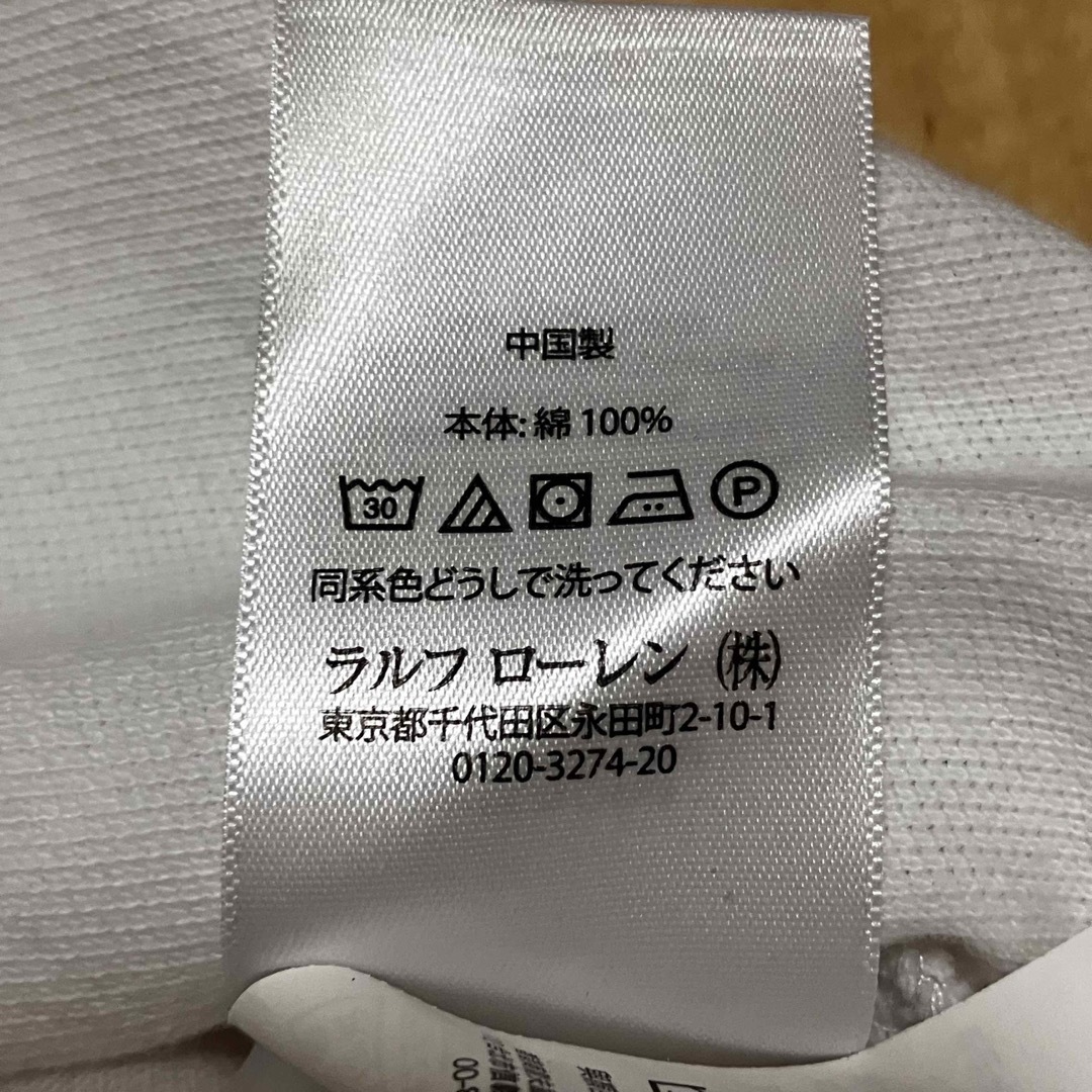 POLO RALPH LAUREN(ポロラルフローレン)の【複数割】POLO ラルフローレン　長袖ポロシャツ白　ビッグポニー　子供L160 レディースのトップス(ポロシャツ)の商品写真