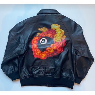 シュプリーム(Supreme)のsupreme 8ball leather varsity jacket(レザージャケット)