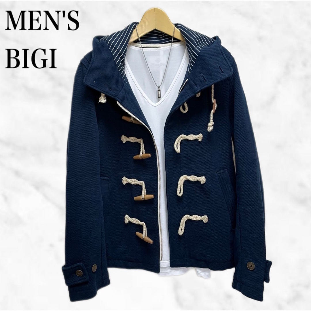 MEN'S BIGI(メンズビギ)のMEN'S BIGI FIRST トグルボタンジャケット　紺色　ダッフルコート メンズのジャケット/アウター(ダッフルコート)の商品写真