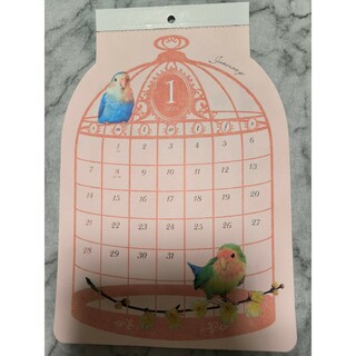 2024年 フラワー&鳥 壁掛けカレンダー アンティーク風 お洒落(カレンダー/スケジュール)