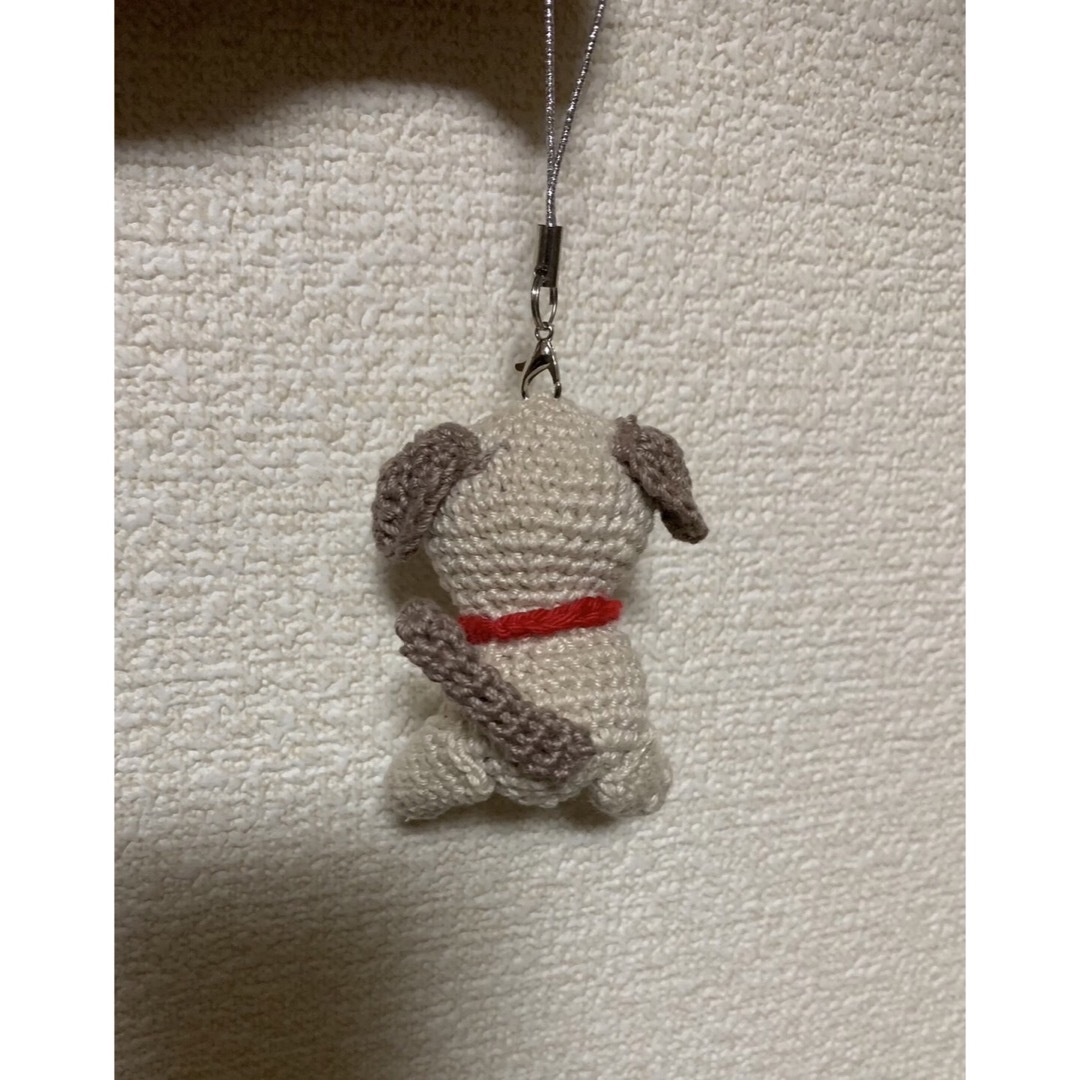 あみぐるみ　キーホルダー　犬 ハンドメイドのぬいぐるみ/人形(あみぐるみ)の商品写真