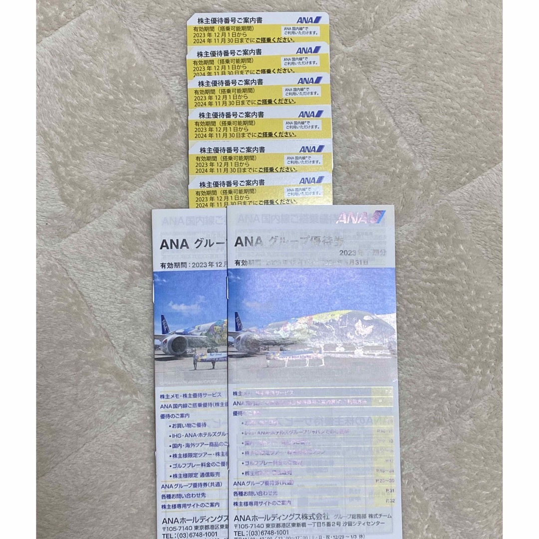 ANA(全日本空輸)(エーエヌエー(ゼンニッポンクウユ))のANA 株主優待6枚　 チケットの優待券/割引券(その他)の商品写真