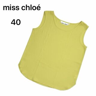 ミスクロエ(MISS CHLOE)の美品　miss chloe ミスクロエ　ノースリーブ トップス　40 L 日本製(シャツ/ブラウス(半袖/袖なし))