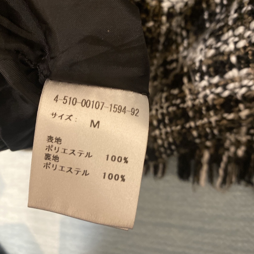 MEW'S REFINED CLOTHES(ミューズリファインドクローズ)のチェック　フリンジ　スカート レディースのスカート(ひざ丈スカート)の商品写真
