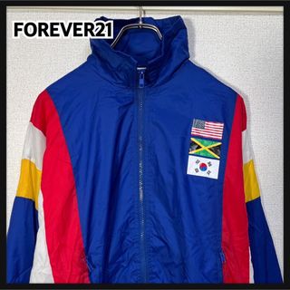 フォーエバートゥエンティーワン(FOREVER 21)の【フォーエバー21】ナイロンジャンパー　国旗　カラフル　アメリカ　ジャマイカ２G(ナイロンジャケット)