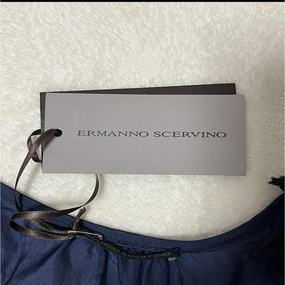 ERMANNO SCHERVINO(エルマンノシェルヴィーノ)の【新品タグ付き】エルマンノシェルヴィーノ ワンピース シルク100% チュニック レディースのワンピース(ひざ丈ワンピース)の商品写真