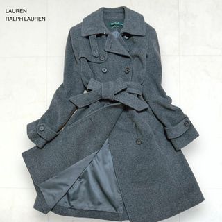 ラルフローレン(Ralph Lauren)の美品＊ラルフローレン カシミヤ混 ダブル ベルテッド ロングコート Aライン(ロングコート)