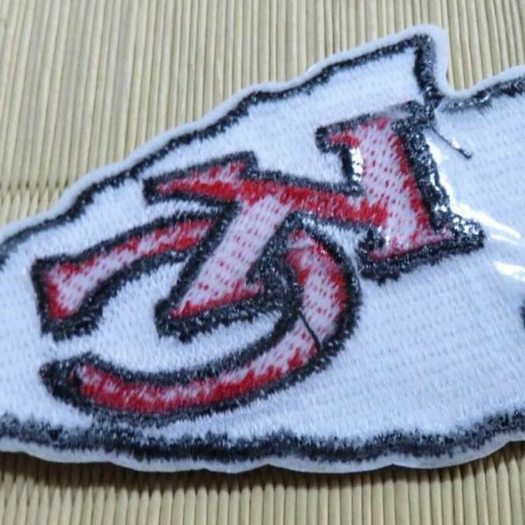 白赤KC激渋NFLカンザスシティ・チーフスChiefs刺繍ワッペン■アメフト観戦 スポーツ/アウトドアのスポーツ/アウトドア その他(アメリカンフットボール)の商品写真