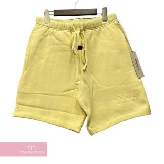 FEAR OF GOD ESSENTIALS 2022AW Sweat Shorts Canary エッセンシャルズ スウェットショーツ ハーフパンツ フロッキーロゴプリント ペールエイロー カナリー サイズS【230329】【新古品】【me04】(スラックス/スーツパンツ)