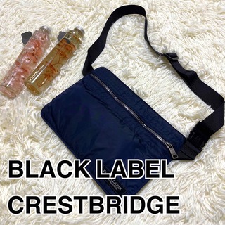 ブラックレーベルクレストブリッジ(BLACK LABEL CRESTBRIDGE)の美品　ブラックレーベルクレストブリッジ　サコッシュ　ショルダーバッグ　紺(ショルダーバッグ)