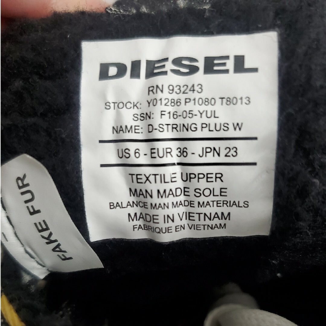 DIESEL(ディーゼル)のDIESEL　ハイカットスニーカー　デニム×チェック柄 レディースの靴/シューズ(スニーカー)の商品写真