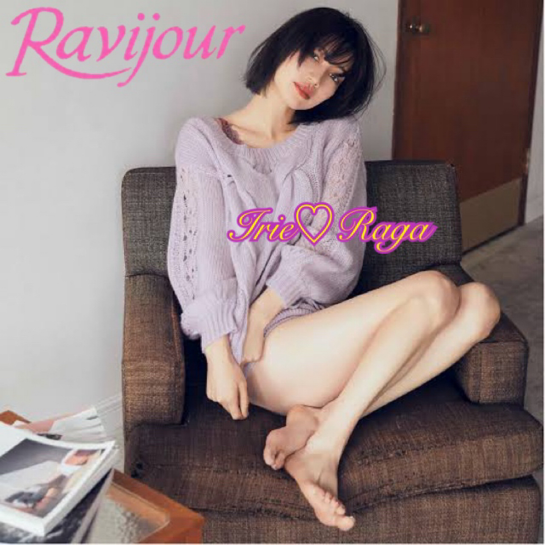 Ravijour★ケーブルニットセットアップ★セーター★ショートパンツ★パープル | フリマアプリ ラクマ