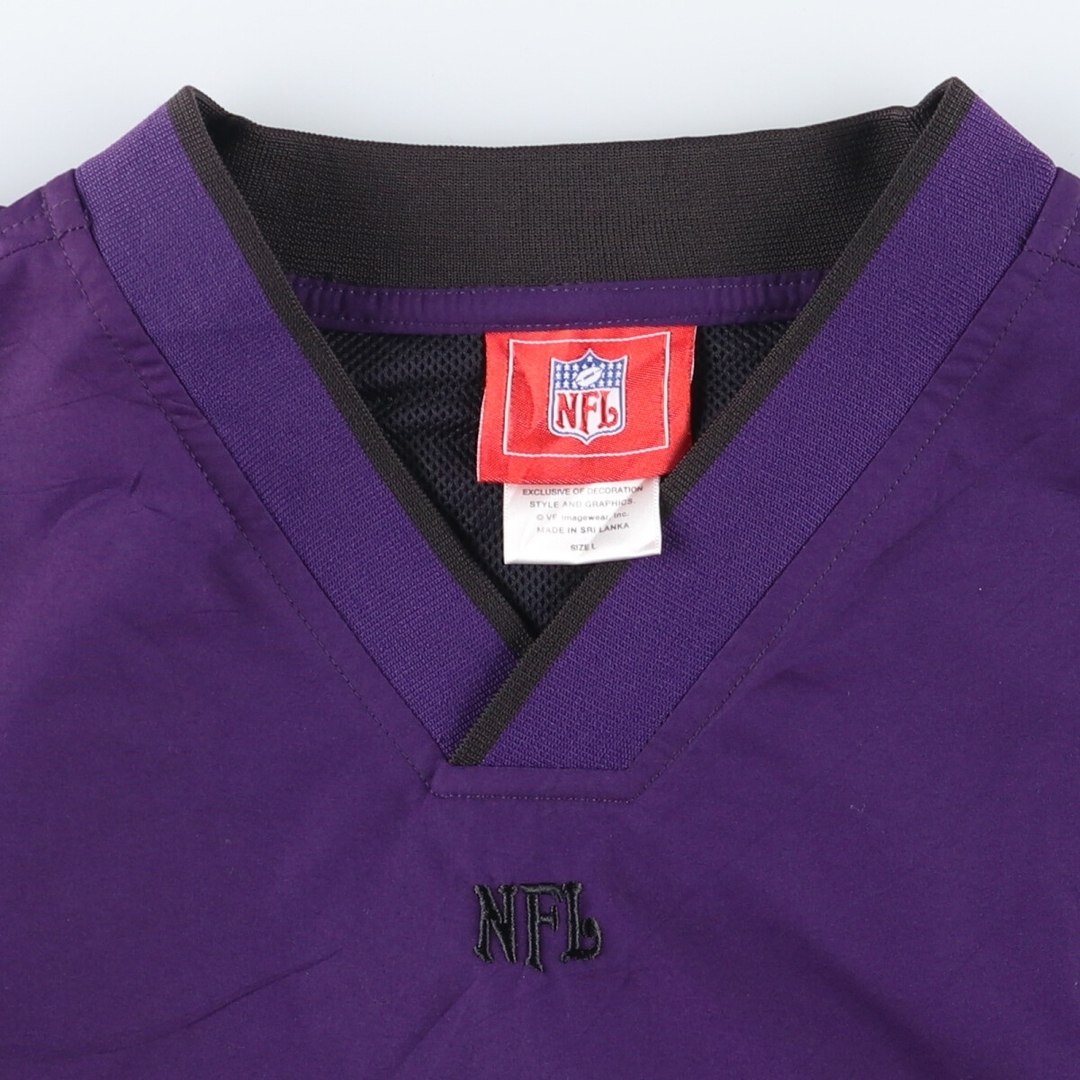 古着 NFL BALTIMORE RAVENS ボルチモアレイブンズ ウォームアッププルオーバー メンズL /eaa408067 メンズのジャケット/アウター(ナイロンジャケット)の商品写真