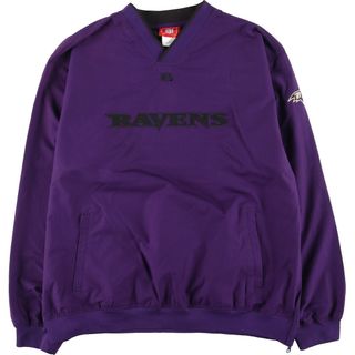 古着 NFL BALTIMORE RAVENS ボルチモアレイブンズ ウォームアッププルオーバー メンズL /eaa408067(ナイロンジャケット)