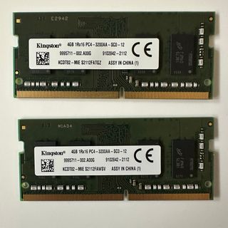 動作品 DDR4 4GB x 2 8GB PC4-3200AA Samsung (PCパーツ)