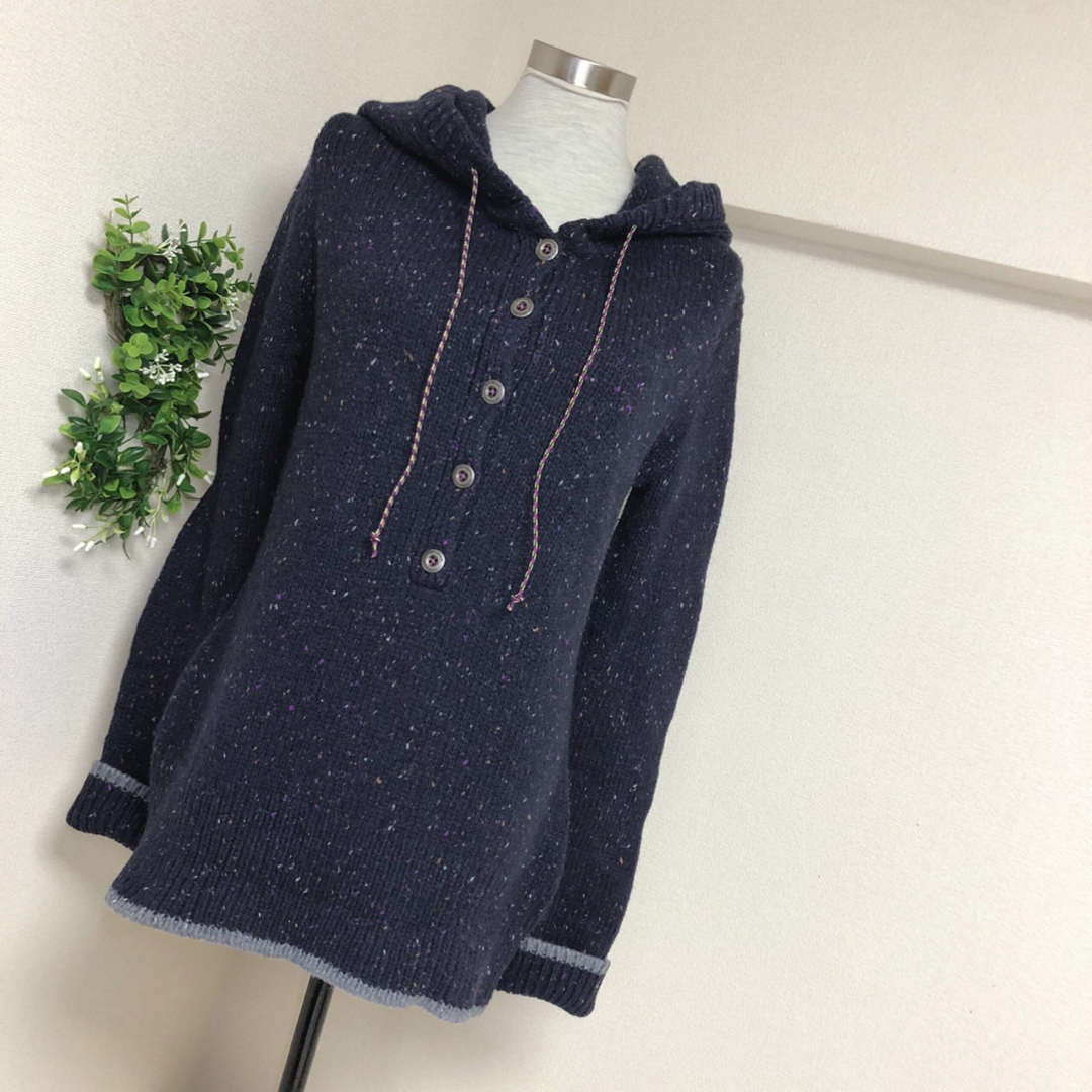 patagonia(パタゴニア)のパタゴニアのメリノウールニットフーディーレディースL レディースのトップス(ニット/セーター)の商品写真