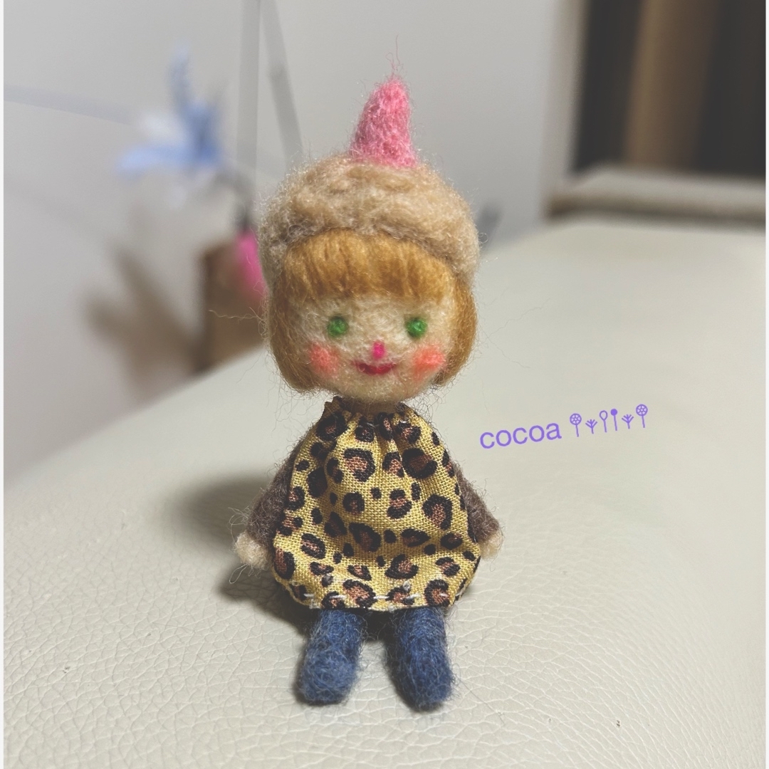羊毛フェルト♪女の子 ハンドメイドのぬいぐるみ/人形(人形)の商品写真