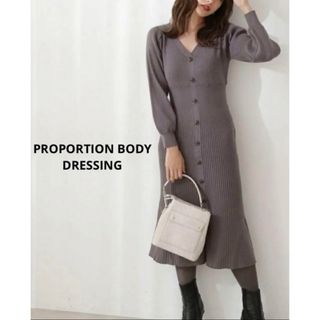 プロポーションボディドレッシング(PROPORTION BODY DRESSING)の美品　半額以下　プロポーションボディドレッシング ワンピース　ニット　スナイデル(ひざ丈ワンピース)