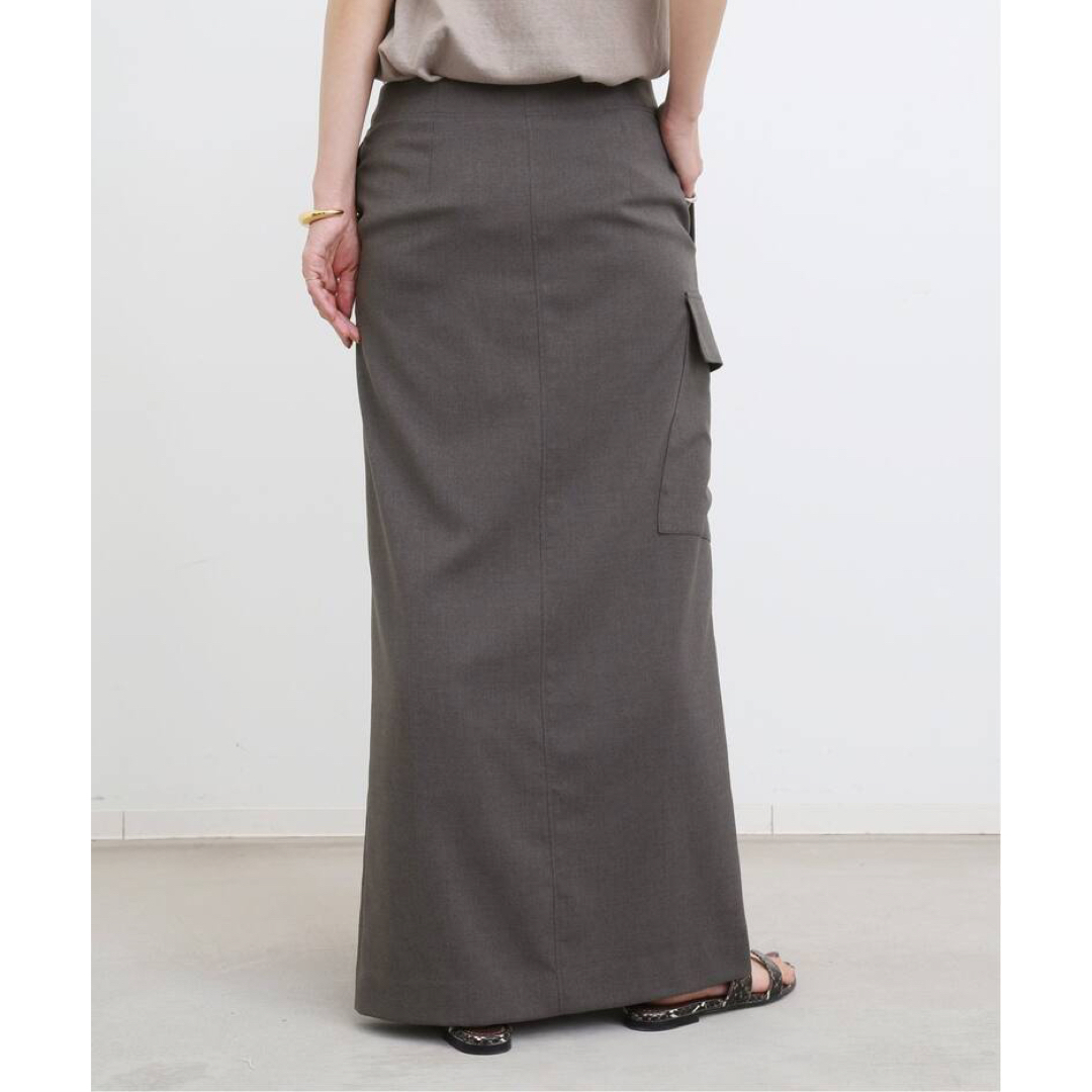 L'Appartement DEUXIEME CLASSE(アパルトモンドゥーズィエムクラス)のアパルトモン Dry Tropical Cargo Skirt グレー 34 レディースのスカート(ロングスカート)の商品写真
