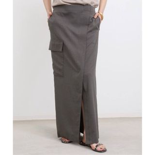 アパルトモンドゥーズィエムクラス(L'Appartement DEUXIEME CLASSE)のアパルトモン Dry Tropical Cargo Skirt グレー 34(ロングスカート)