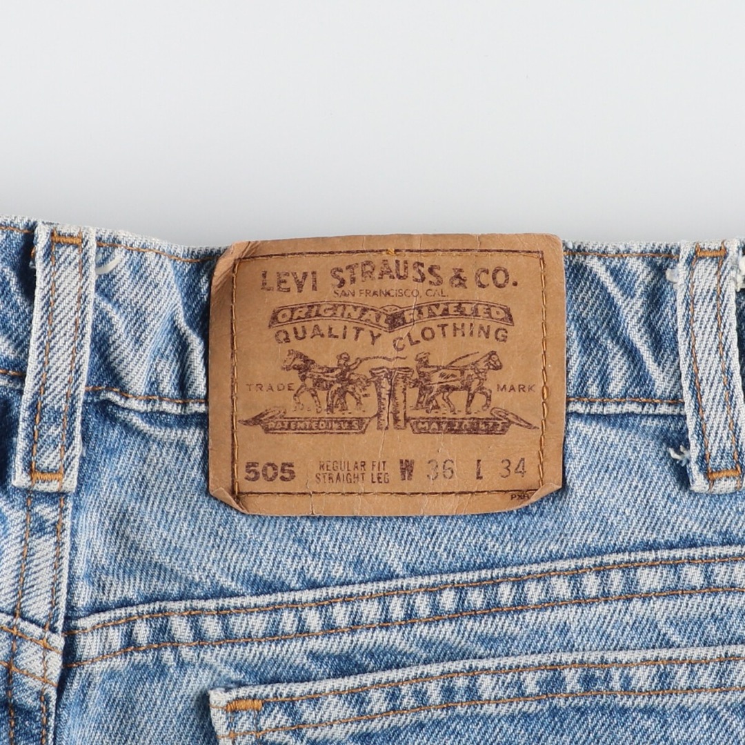 Levi's(リーバイス)の古着 リーバイス Levi's 505 REGULAR FIT STRAIGHT LEG テーパードデニムパンツ メンズw36 /eaa409025 メンズのパンツ(デニム/ジーンズ)の商品写真