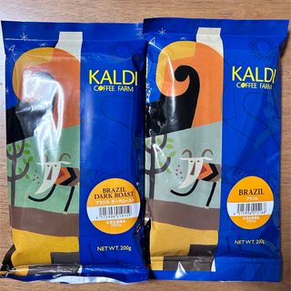 カルディ(KALDI)のカルディ　ブラジルダークロースト　ブラジル　コーヒー粉　2袋(コーヒー)