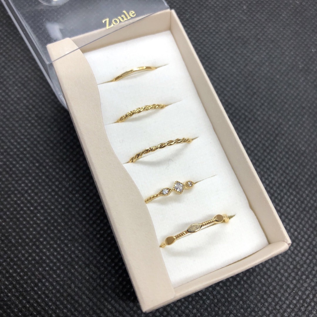 即決 新品 Zoule ニッケルフリー リング 指輪 5個セット レディースのアクセサリー(リング(指輪))の商品写真