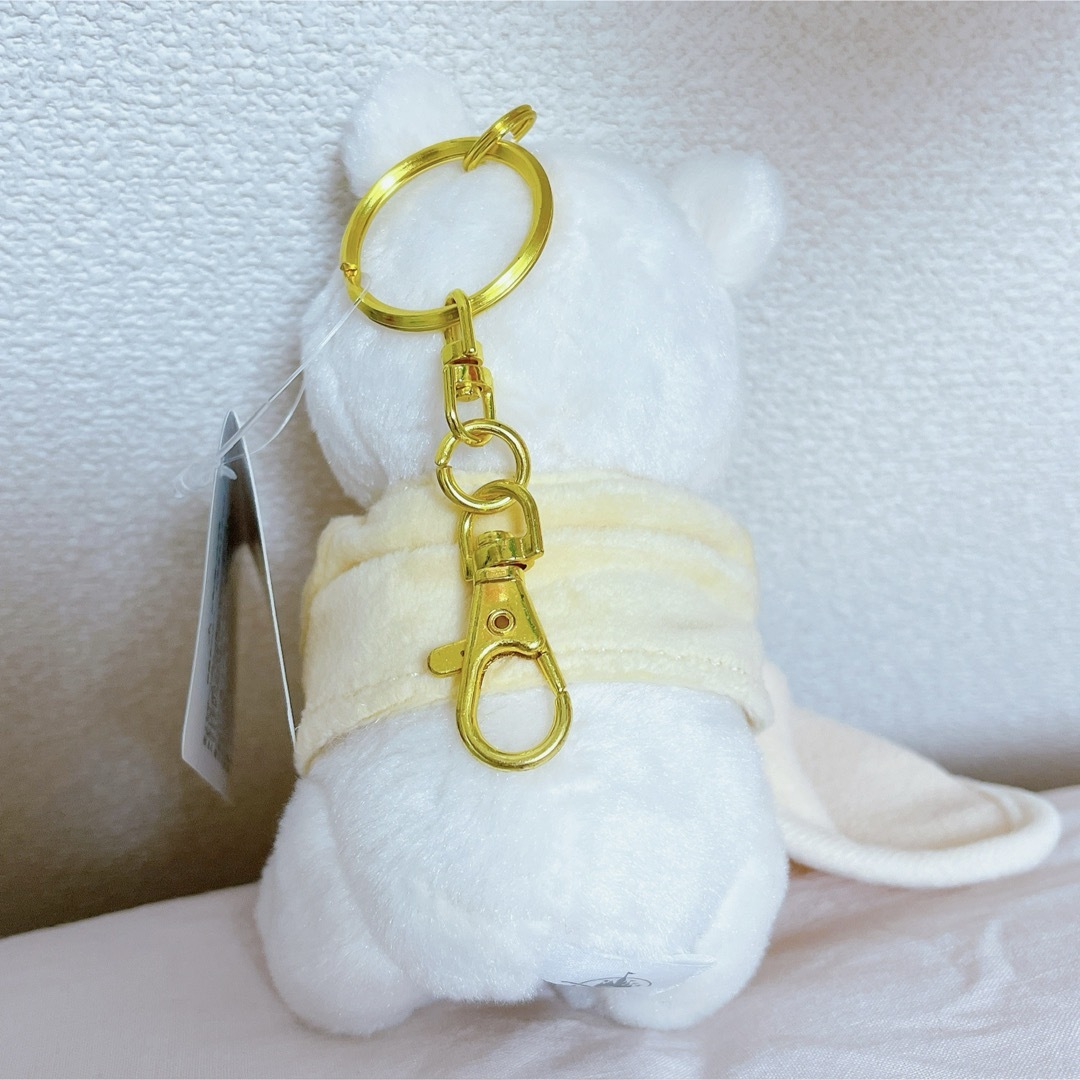 くまのプーさん(クマノプーサン)の【新品】くまのプーさん WHITE POOH ⭐️ プラッシュキーチェーン エンタメ/ホビーのおもちゃ/ぬいぐるみ(キャラクターグッズ)の商品写真