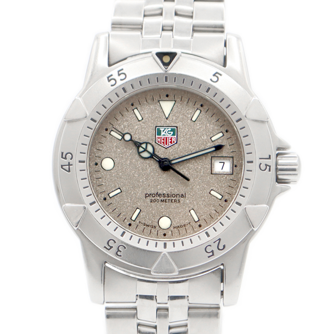 ＮＳ電池交換済 TAG Heuer タグホイヤー プロフェッショナル 200 WD1211 K 20 デイト 200m防水 グレー シルバー SS ステンレス メンズ クォーツ【6ヶ月保証】【腕時計】