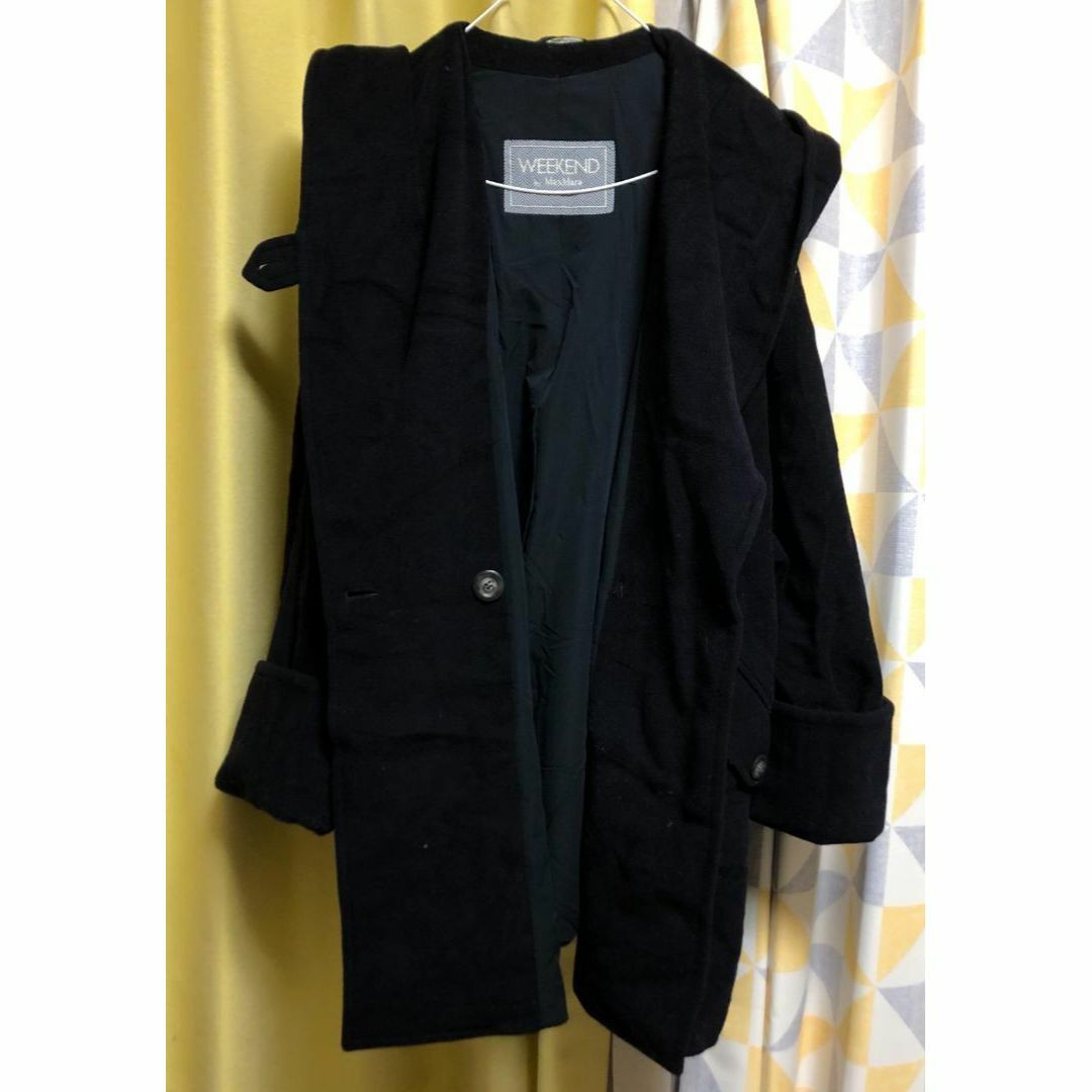 マックスマーラ Max Mara フーデットコート ウールロングコート