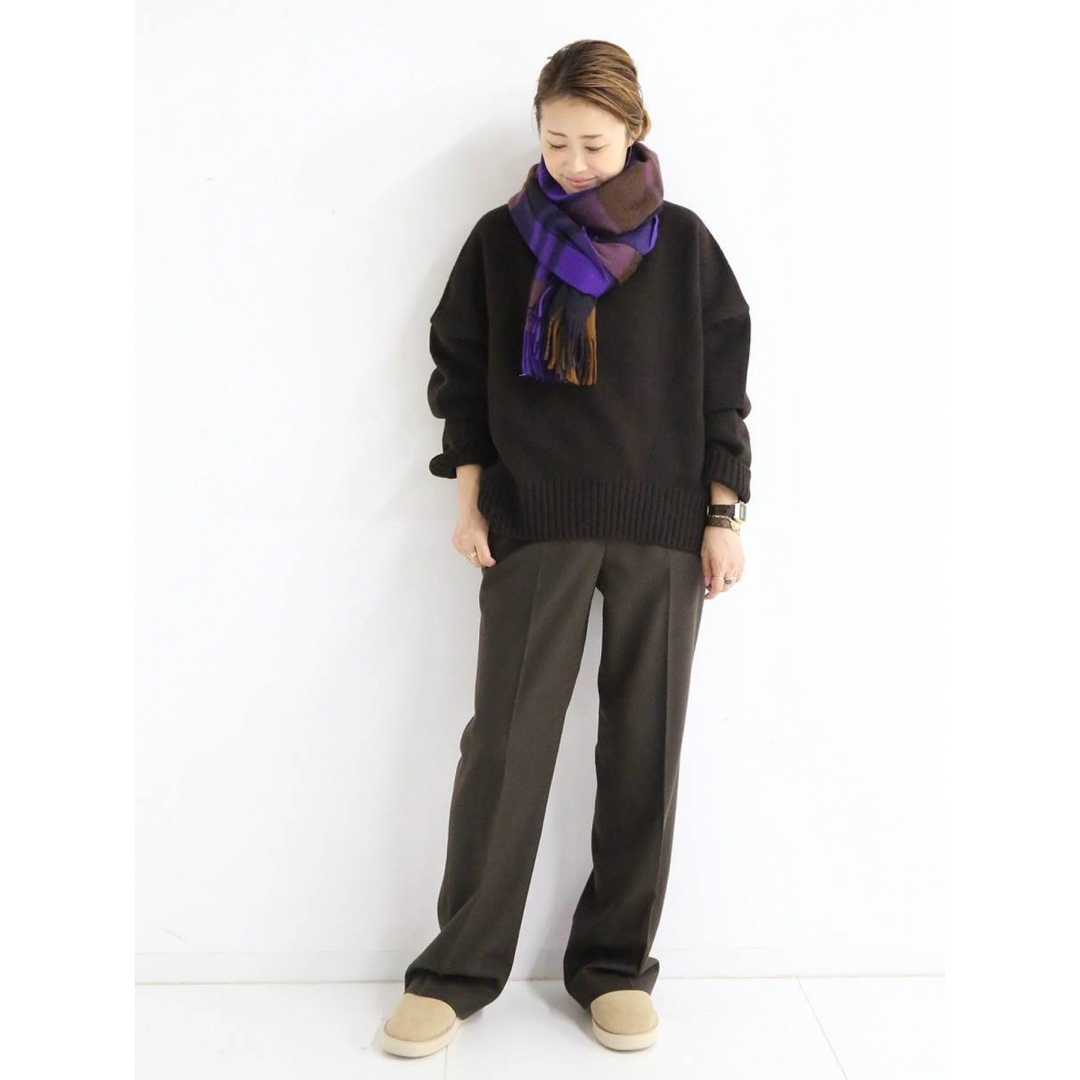 美品★Deuxieme Classe スリムフレアパンツ(BROWN)38