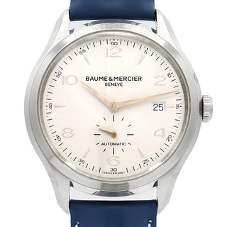 ボームエメルシエ(BAUME&MERCIER)の内部点検済 BAUME＆MERCIER ボーム&メルシェ クリフトン 65717 デイト シルバー SS ステンレス メンズ 自動巻き【6ヶ月保証】【腕時計】【中古】(腕時計(アナログ))