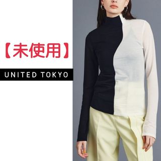 美品　UNITED TOKYO ジャガードブロックトップス