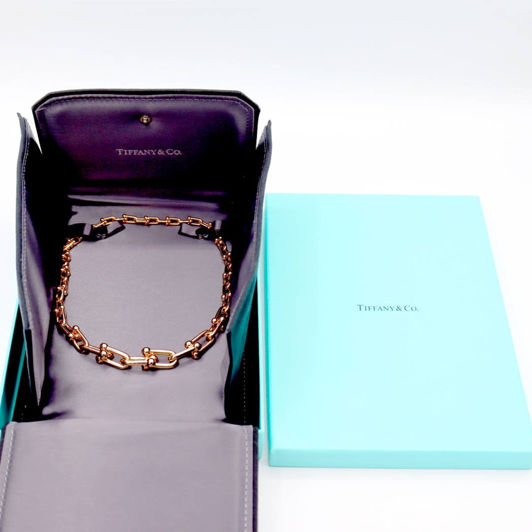 Tiffany & Co.(ティファニー)のTIFFANY&Co. ティファニー ハードウェア グラジュエイテッド リンク K18PG ピンクゴールド 金無垢 ユニセックス メンズ レディース ネックレス【ジュエリー】【中古】 レディースのアクセサリー(ネックレス)の商品写真