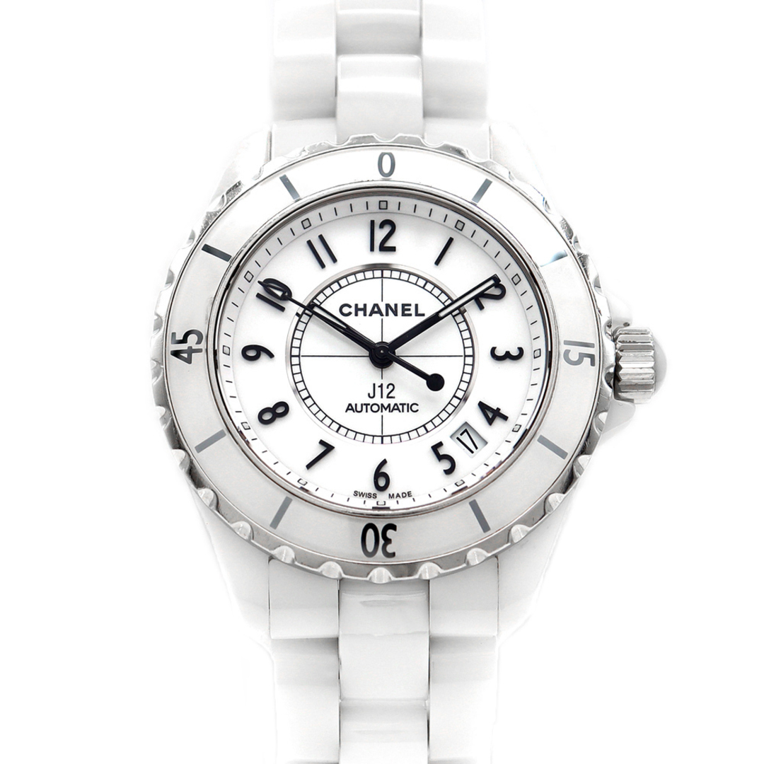 CHANEL - CHANEL シャネル J12 38mm H0970 デイト 200m防水 白 CHANEL - CHANEL シャネル J12 38mm H0970 デイト 200m防水 白