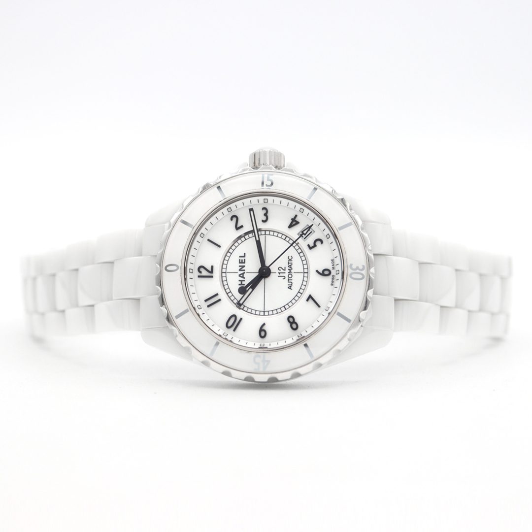 CHANEL - CHANEL シャネル J12 38mm H0970 デイト 200m防水 白 CHANEL - CHANEL シャネル J12 38mm H0970 デイト 200m防水 白