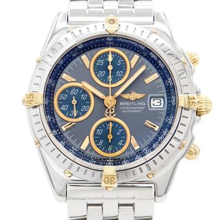 ブライトリング(BREITLING)の内部点検済 BREITLING ブライトリング クロノマット ビゴロ B13050.1 クロノグラフ デイト グレー ネイビー SS ステンレス YG イエローゴールド メンズ 自動巻き【保証6ヶ月】【腕時計】【中古】(腕時計(アナログ))